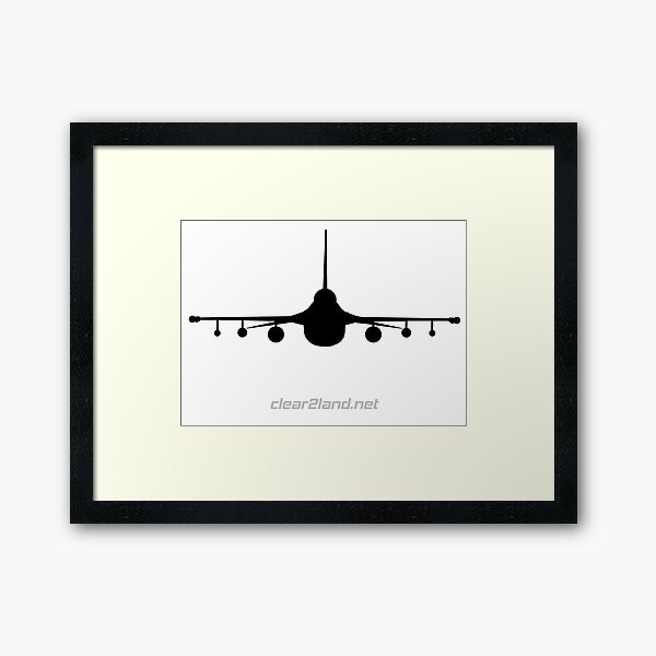 F-16 Clear2land Framed Art Print