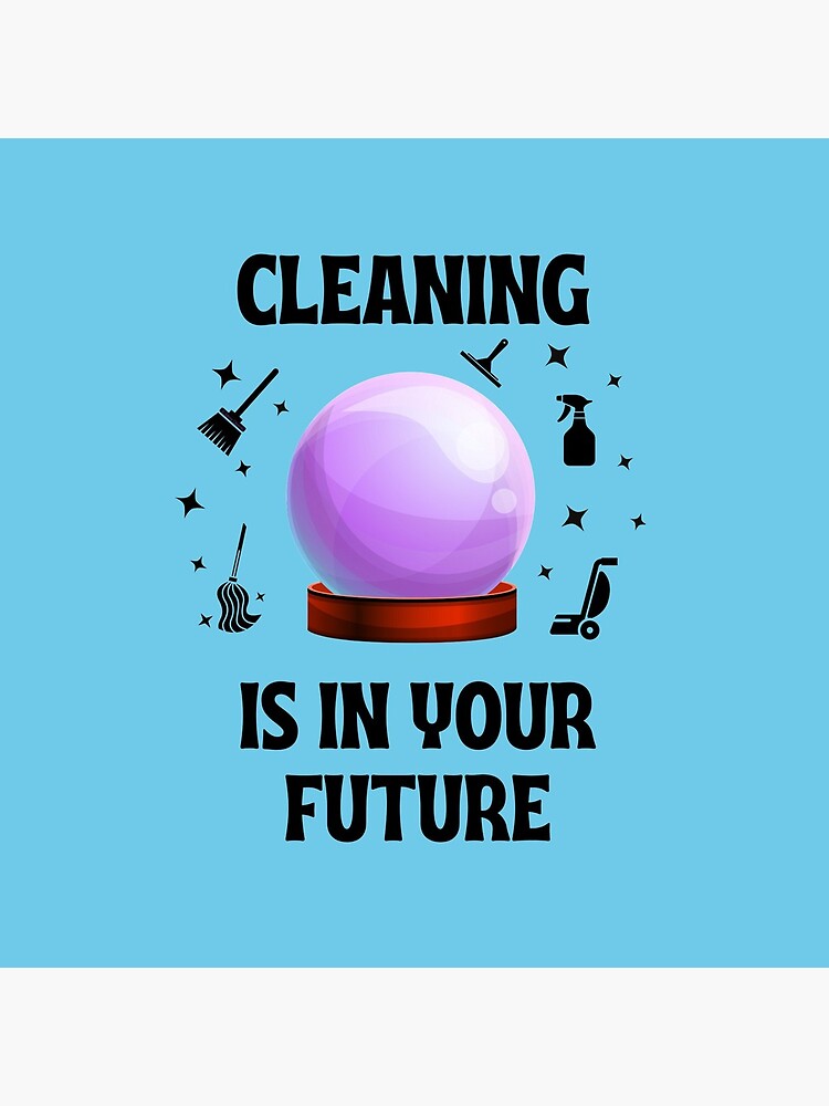 Thumbnail 5 of 5, Coasters (Set of 4), Cleaning Is In Your Future Housekeeping Humor designed and sold by SavvyCleaner.