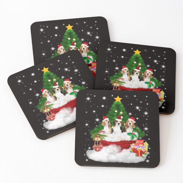 Item preview, Merry Christmas Three Beagle Dog Lovers Gift designed and sold by RessieSmitham.