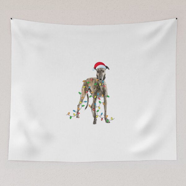 Item preview, Christmas Greyhound Gift Greyhound Funny Santa Hat Xmas designed and sold by SamArtistbyAUS.