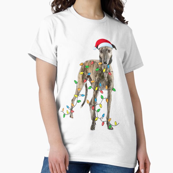 Item preview, Christmas Greyhound Gift Greyhound Funny Santa Hat Xmas designed and sold by SamArtistbyAUS.