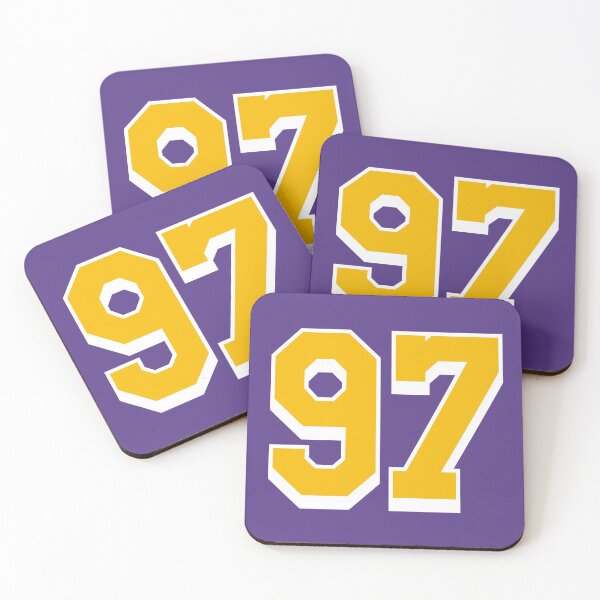 Item preview, 97 Yellow Number ninety-seven Purple Basketball Jersey designed and sold by elhefe.