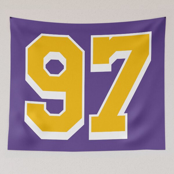 Item preview, 97 Yellow Number ninety-seven Purple Basketball Jersey designed and sold by elhefe.