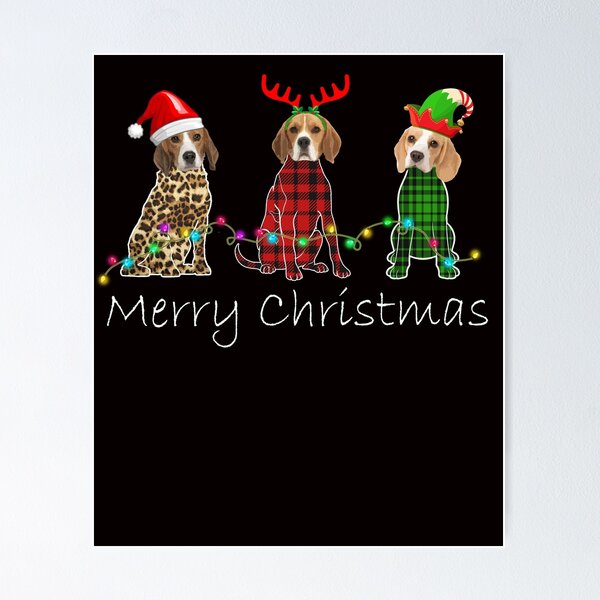 Item preview, Santa Beagle Reindeer Light Christmas Gifts designed and sold by RessieSmitham.