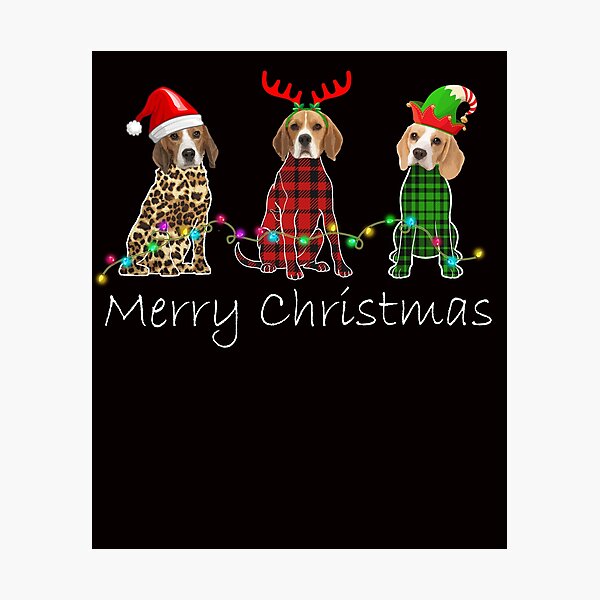 Item preview, Santa Beagle Reindeer Light Christmas Gifts designed and sold by RessieSmitham.