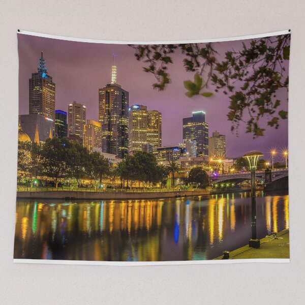 Item preview, Evening view of Melbourne from Yarra Bank designed and sold by iansmissenphoto.