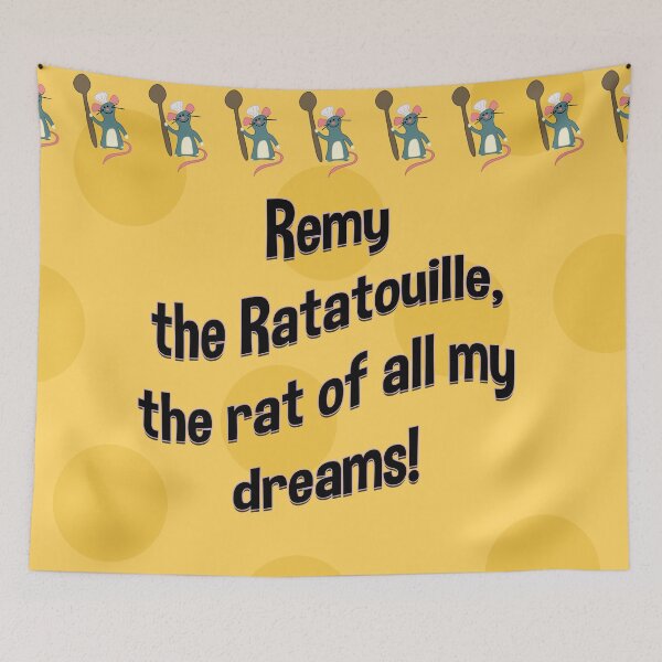Artikelvorschau, Remy die Ratatouille, Käse Hintergrund entworfen und verkauft von stickersbyLexy-.
