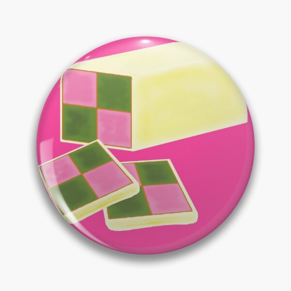 Item preview, British Classic Battenburg cake - Vivid pink background  designed and sold by Woodchucky.
