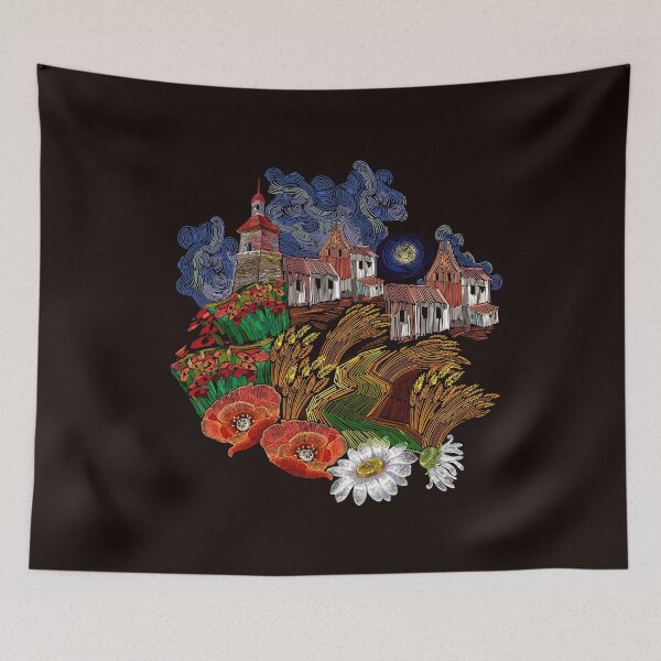 Item preview, Embroidery. Rural landscape designed and sold by matrioshka.