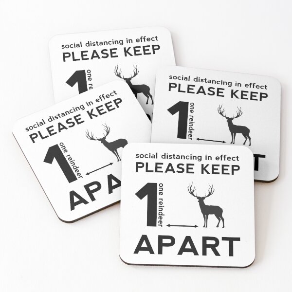 Item preview, Please Keep One Reindeer Apart - Social Distancing designed and sold by Art-Tease.