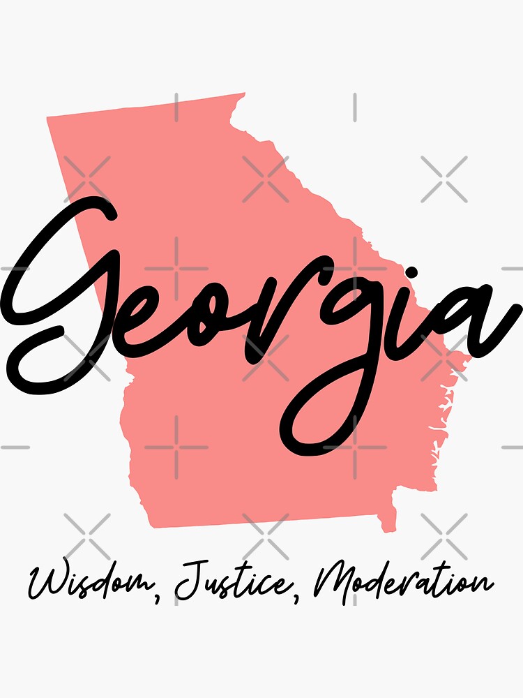 State Motto wisdom justice moderation " Sticker for Sale by