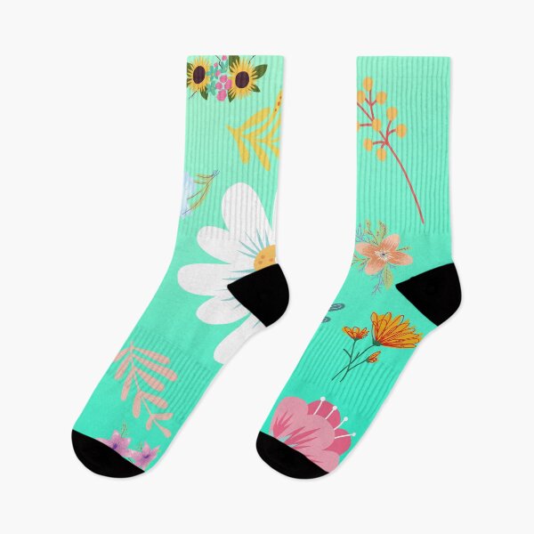 Aperçu de l'œuvre Motif Floral Aléatoire 16 Couleur De Fond Dégradé Vert Menthe créée et vendue par AliCatOriginals.