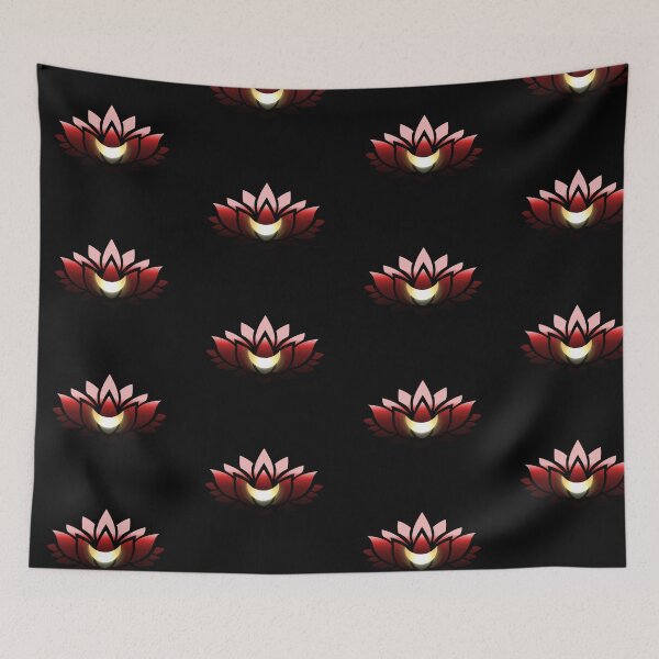 Item preview, Red Lotus With A Gold Crescent Moon designed and sold by RosieSunflower.