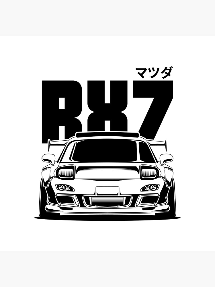 Mazda RX7 Black Print