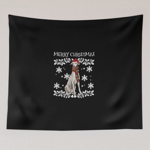 Item preview, Merry Christmas Ornament Greyhound Xmas Santa designed and sold by DoreskyDavid.