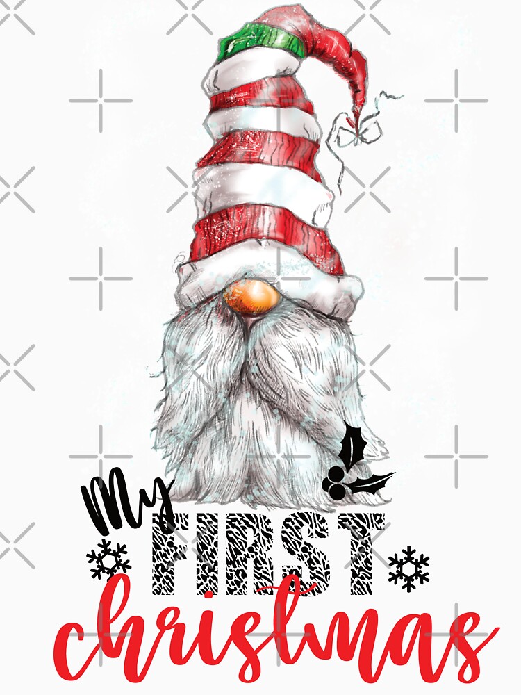 Discover My 1st Christmas Cute Funny Gnome Classic T-Shirt
