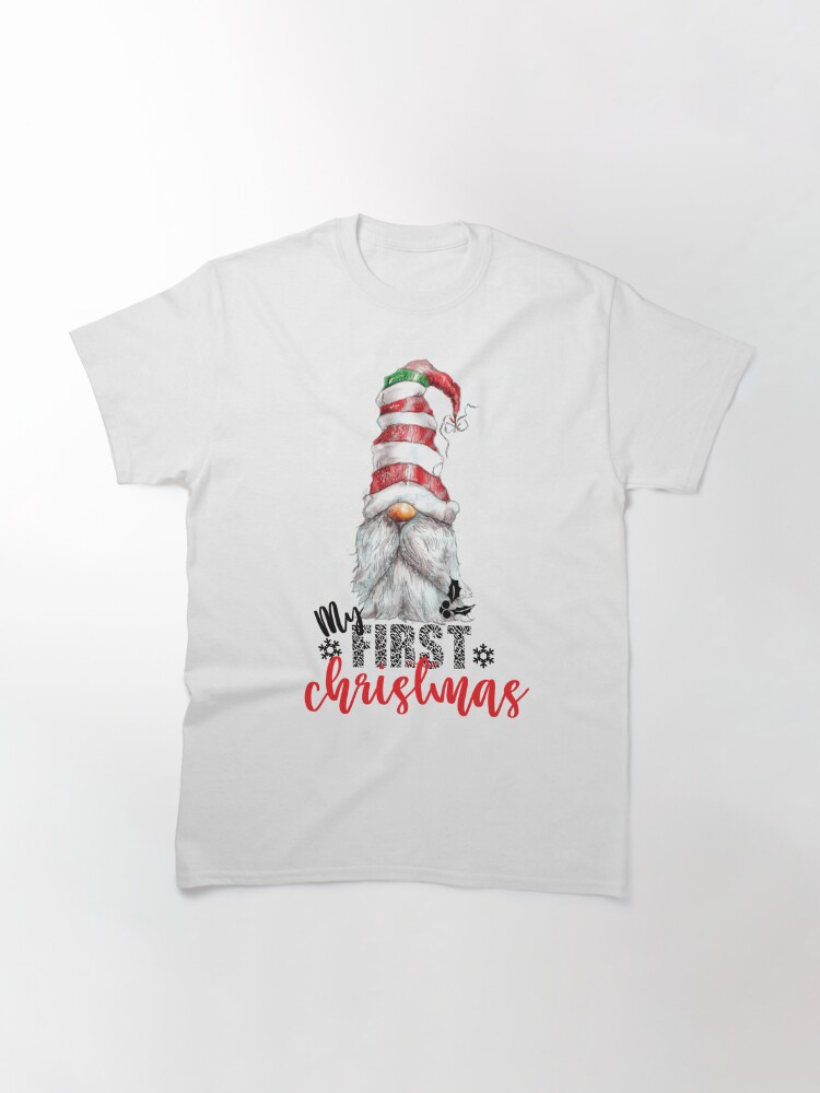 Discover My 1st Christmas Cute Funny Gnome Classic T-Shirt