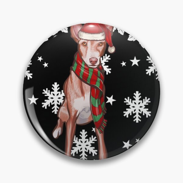 Item preview, Merry Christmas Ornament Ibizan Hound Xmas Santa designed and sold by DoreskyDavid.