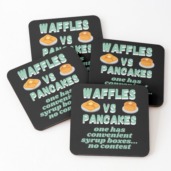 Item preview, Waffles vs Pancakes - one has convenient  - Black - Original by Boo-da-c designed and sold by Boo-da-chay.