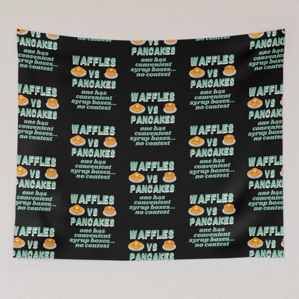 Item preview, Waffles vs Pancakes - one has convenient  - Black - Original by Boo-da-c designed and sold by Boo-da-chay.