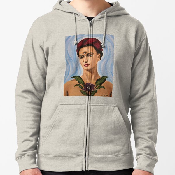 La Mirada de Frida Kahlo Zipped Hoodie