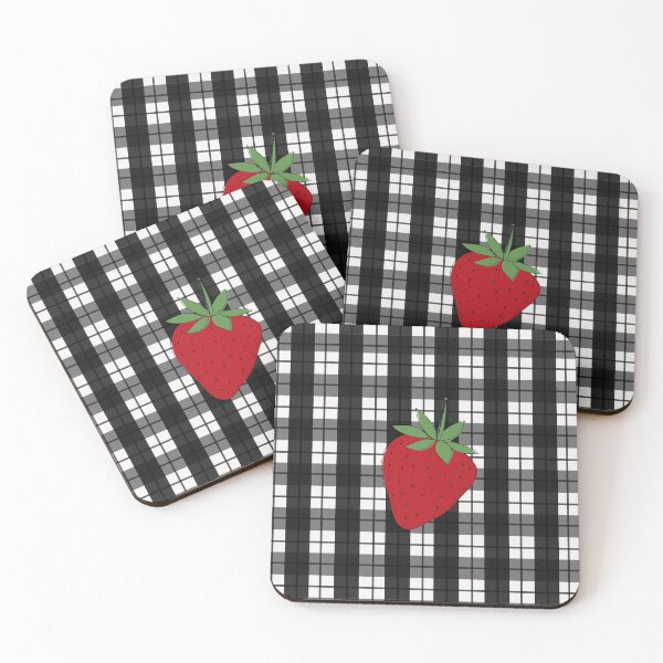 Item preview, Tea Towel Print Black And White With Strawberry designed and sold by EverythingCore.