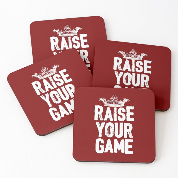 Item preview, RAISE YOUR GAME (light text) designed and sold by ArtsArtyArt.