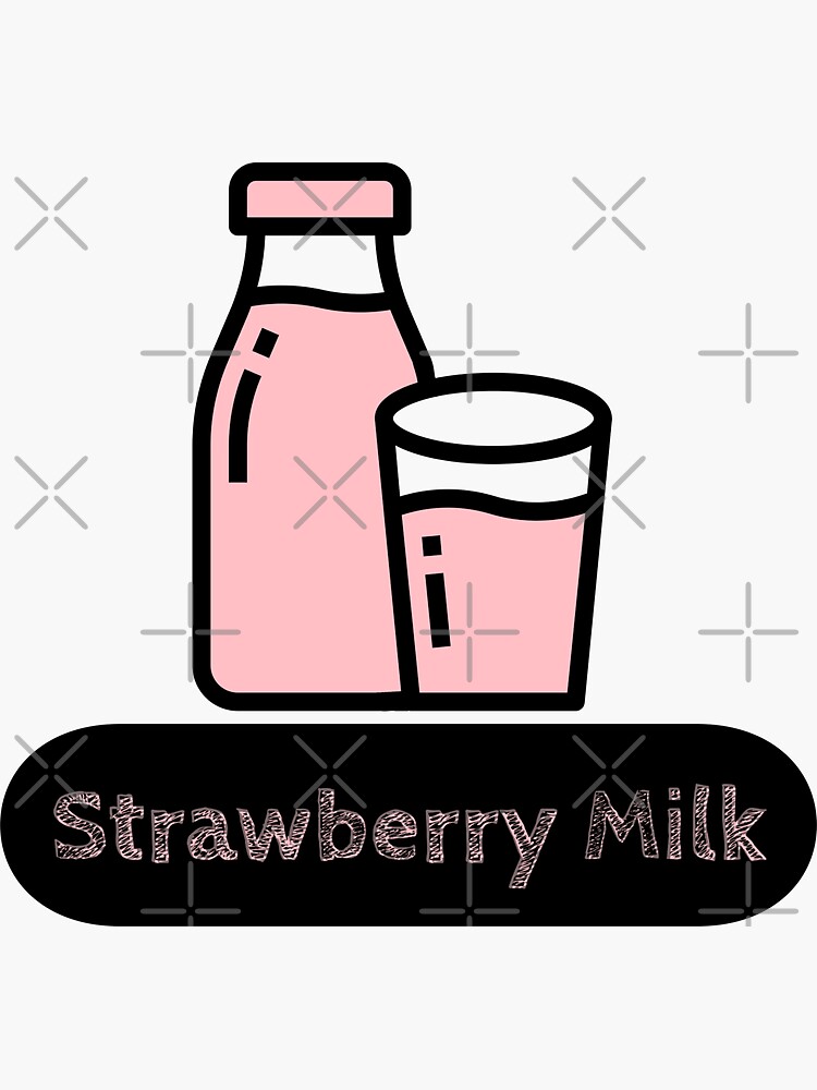 "Strawberry Milk Merch" Sticker for Sale by AllRyeTea Redbubble