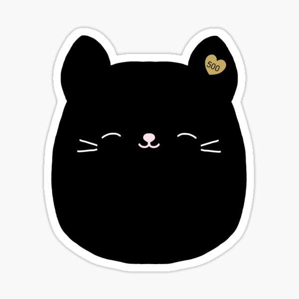 black and white cat squishmallow