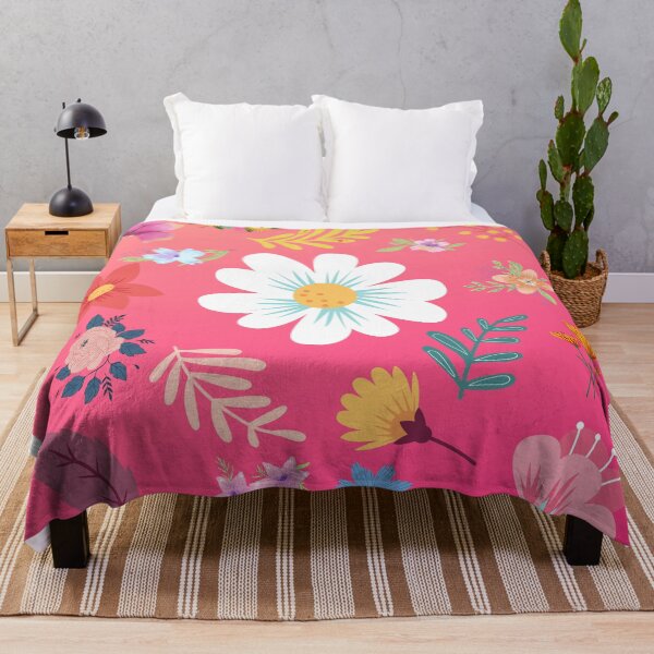 Aperçu de l'œuvre Motif floral aléatoire 18 dégradé magenta créée et vendue par AliCatOriginals.
