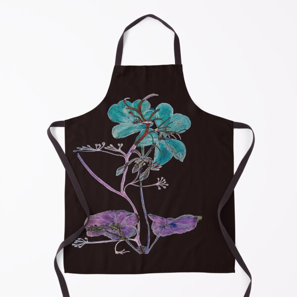 Item preview, Floral Red Watercolor Print, Botanical design Black Purple Blue designed and sold by ZenArt-Fern.