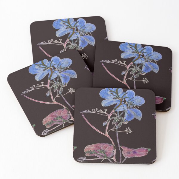 Item preview, Floral Blue Watercolor Print, Botanical design Blue flowers designed and sold by ZenArt-Fern.