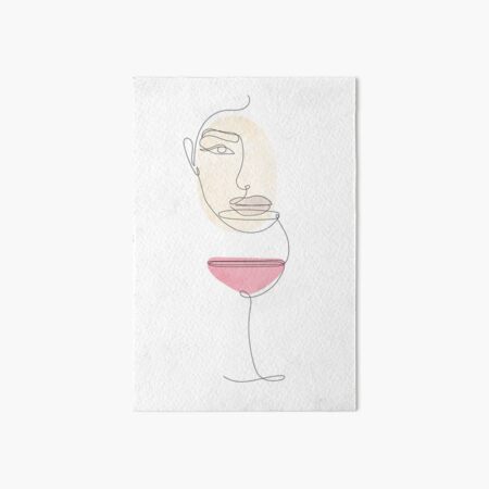 Aesthetic Boho Wine Glass Art Board Print for Sale by Cravio