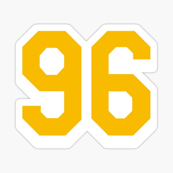 Ninety-Six Jersey Number Sports 96 Sticker for Sale by
