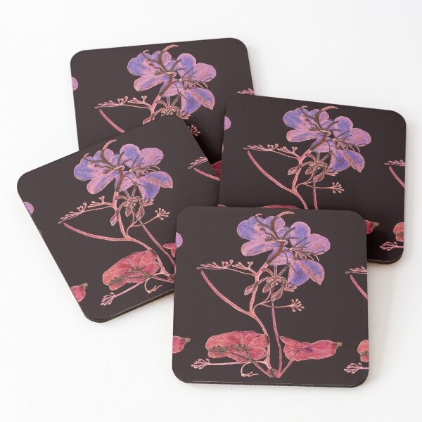 Item preview, Floral Blue Watercolor Print, Botanical design Blue pink flowers designed and sold by ZenArt-Fern.
