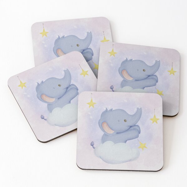 Item preview, Adorable Kawaii baby elephant hanging starts at bedtime designed and sold by The Willow Of  Rain City.
