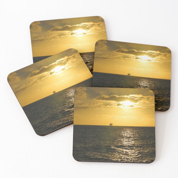 Item preview, Beautiful Gold Sunset of Ocean, Key west, Florida designed and sold by Happy Life Graphics.