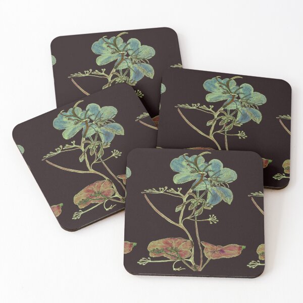 Item preview, Copy of Floral Blue Watercolor Print, Botanical design Blue pink flowers designed and sold by ZenArt-Fern.