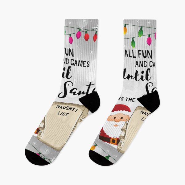 Item preview, Its all fun and games Until Santa checks the Naughty List designed and sold by JJs-Tees.