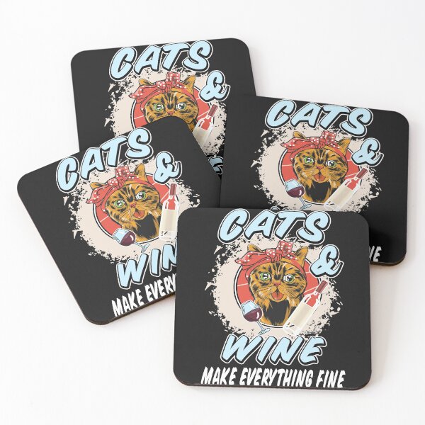 Item preview, Cats and Wine make everything fine Design for a Cat lover designed and sold by sunnym79.