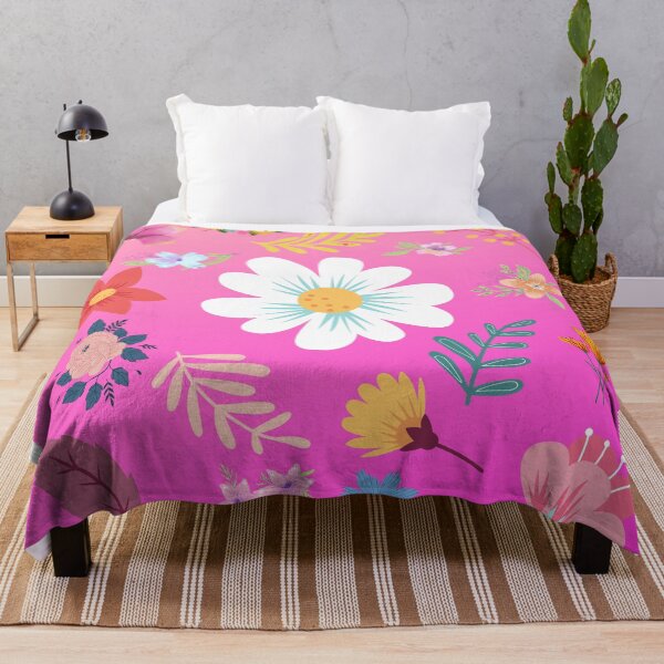 Aperçu de l'œuvre Motif floral aléatoire 19 couleur de fond dégradé rose créée et vendue par AliCatOriginals.