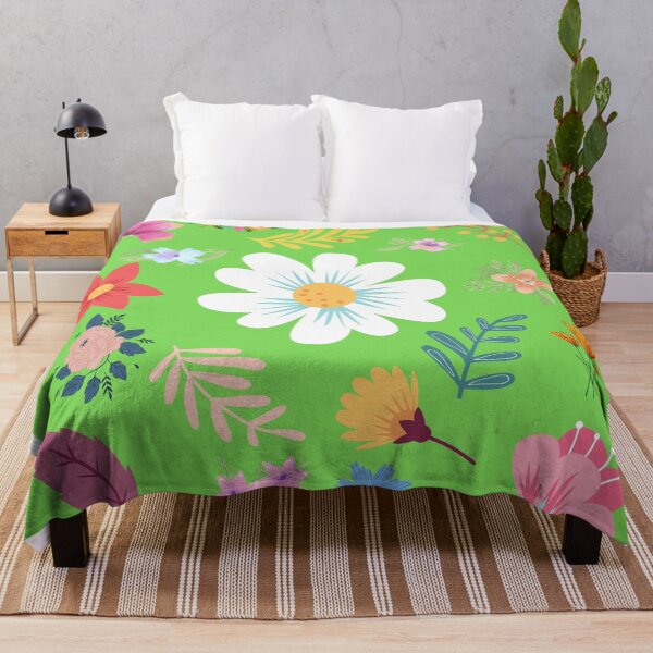 Aperçu de l'œuvre Motif floral aléatoire 20 couleur de fond vert pastel créée et vendue par AliCatOriginals.