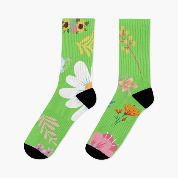 Aperçu de l'œuvre Motif floral aléatoire 20 couleur de fond vert pastel créée et vendue par AliCatOriginals.