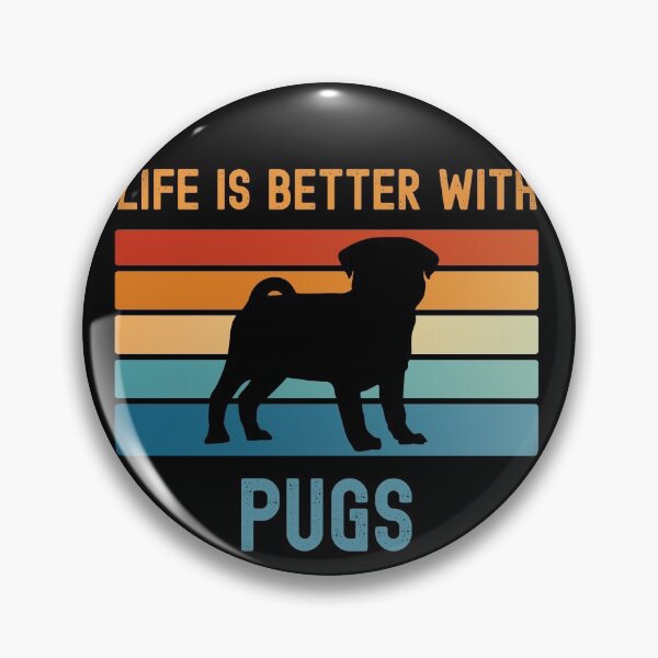 Item preview, Life is better with Pugs designed and sold by LushCatDesign.