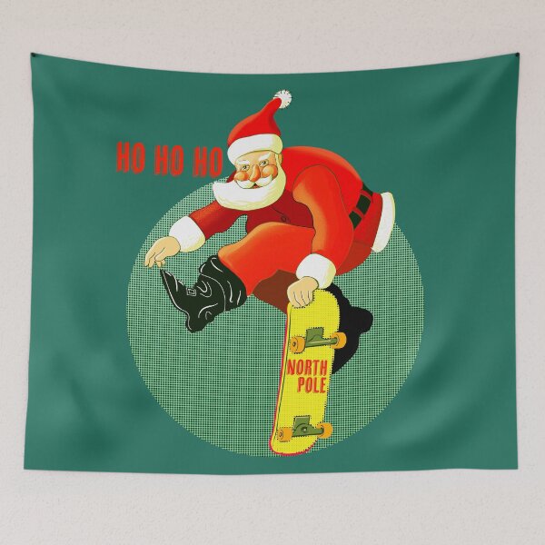 Item preview, Christmas Skateboarding Santa designed and sold by Ztudio.
