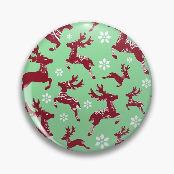 Item preview, Green Christmas Reindeer Pattern designed and sold by Lady-Lilac.