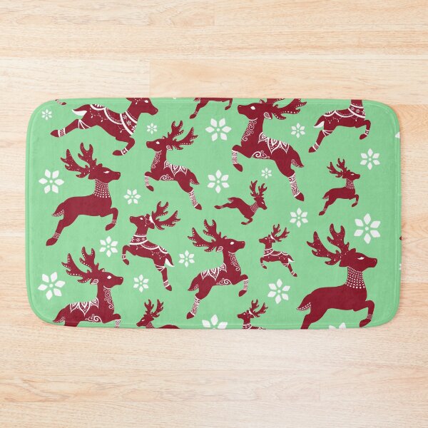 Item preview, Green Christmas Reindeer Pattern designed and sold by Lady-Lilac.