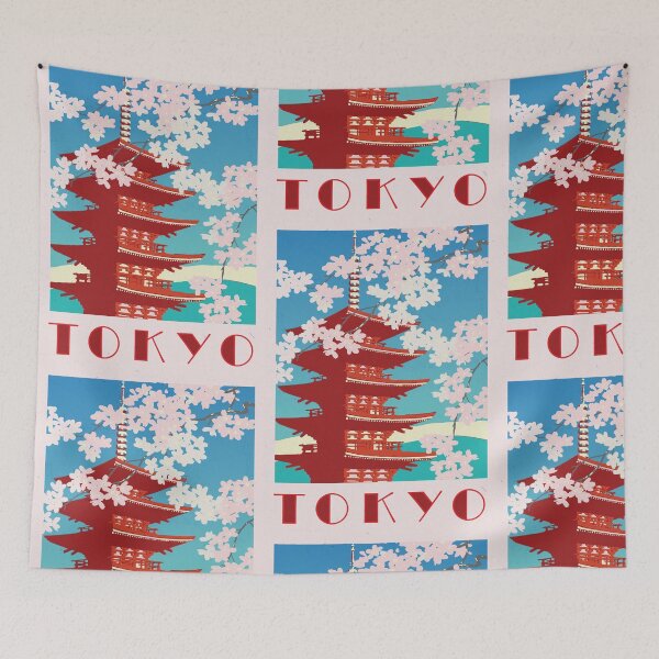 Item preview, Vintage Japan Tokyo Travel Poster - Asakusa Sensōji designed and sold by Kibatsu.