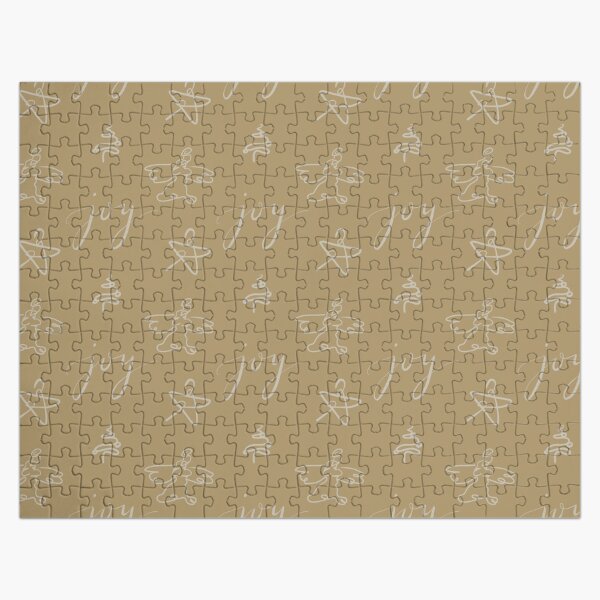 Angel Doodle Christmas Pattern Jigsaw Puzzle