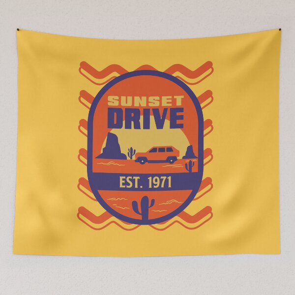 Item preview, Retro sunset drive designed and sold by Raseelvm.
